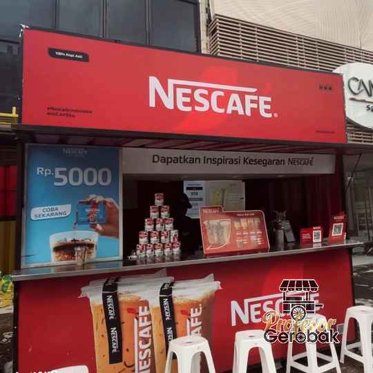 Booth Nescafe Minimalis