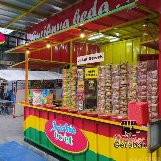 Gerobak Warmindo Aluminium